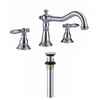 American Imaginations 3H8" CUPC Approved Lead Free Brass Faucet Set In Chrome Color, Overflow Drain Incl. AI-33690